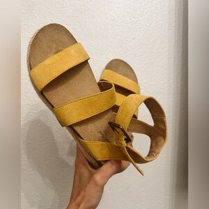 Mustard Strappy Sandals